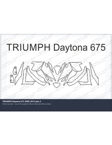 PPF Template - TRIUMPH Daytona 675 2006-2013 plus 3