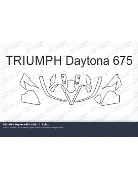 PPF Template - TRIUMPH Daytona 675 2006-2013 plus