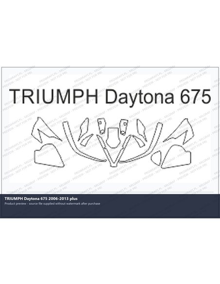 PPF Template - TRIUMPH Daytona 675 2006-2013 plus