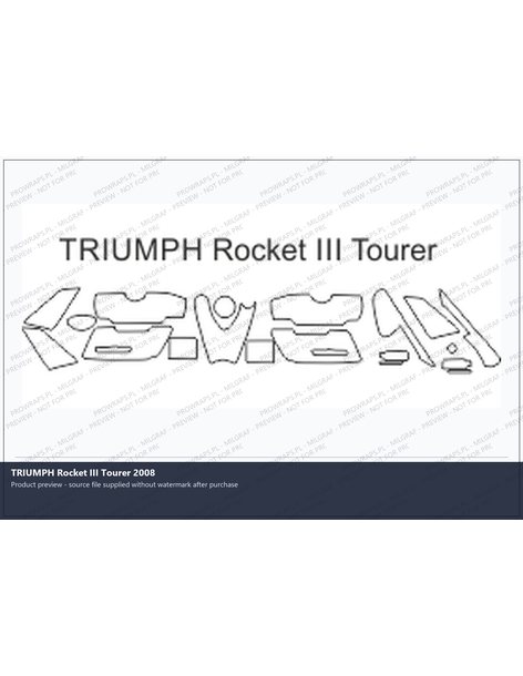 PPF Template - TRIUMPH Rocket III Tourer 2008