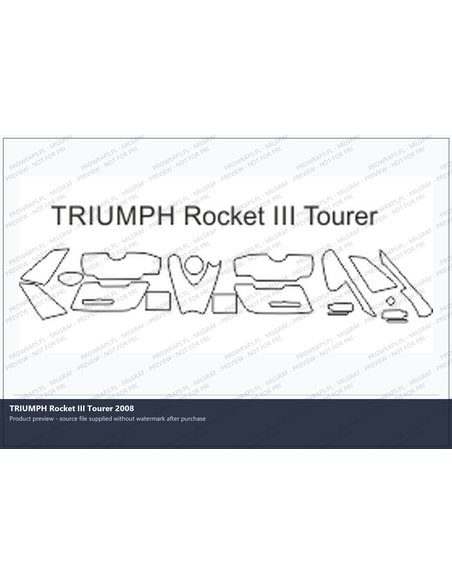 PPF Template - TRIUMPH Rocket III Tourer 2008