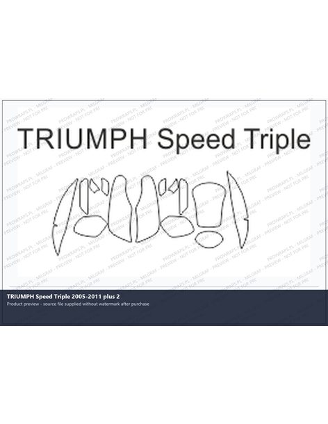 PPF Template - TRIUMPH Speed Triple 2005-2011 plus 2