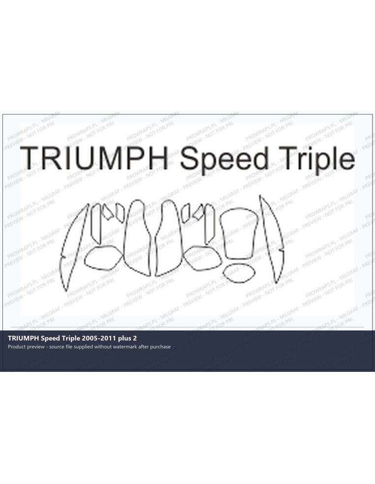 PPF Template - TRIUMPH Speed Triple 2005-2011 plus 2