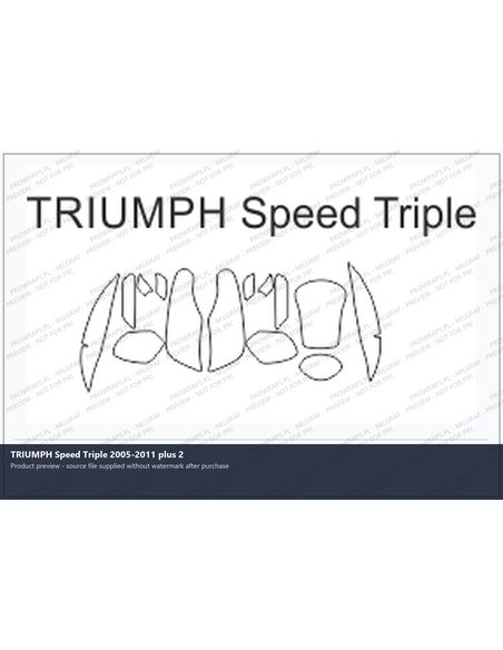 PPF Template - TRIUMPH Speed Triple 2005-2011 plus 2