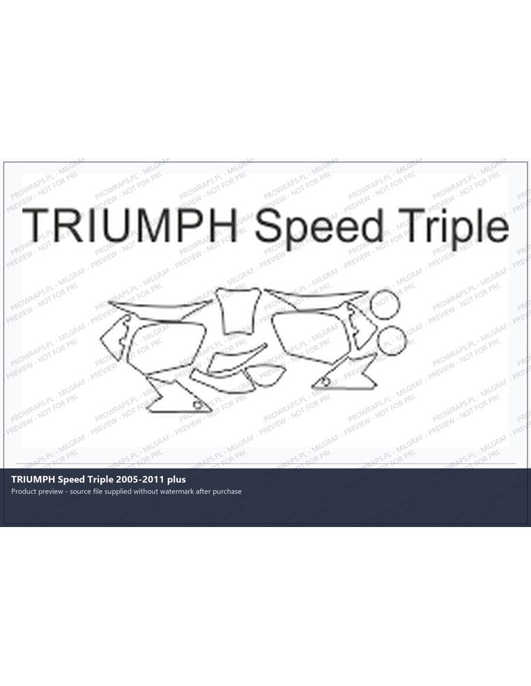 PPF Template - TRIUMPH Speed Triple 2005-2011 plus