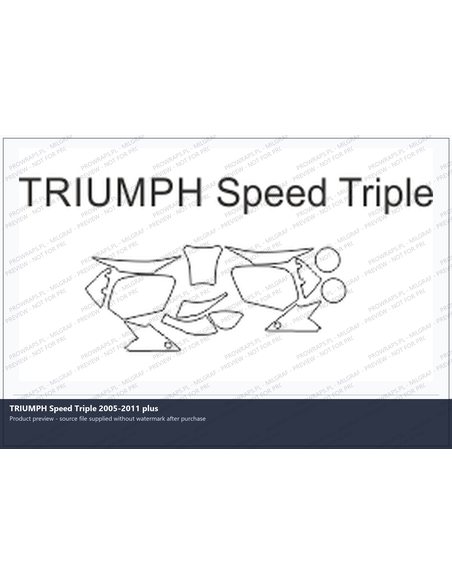 PPF Template - TRIUMPH Speed Triple 2005-2011 plus