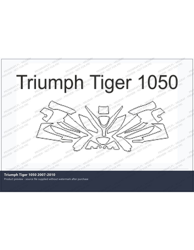PPF Template - Triumph Tiger 1050 2007-2010