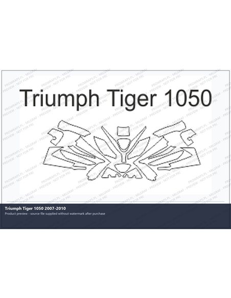 PPF Template - Triumph Tiger 1050 2007-2010