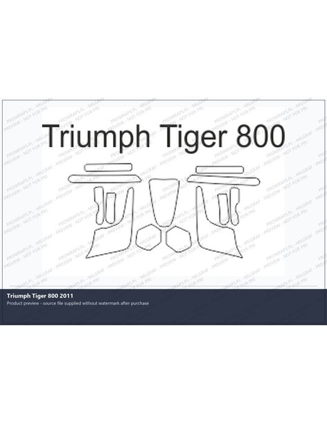 PPF Template - Triumph Tiger 800 2011