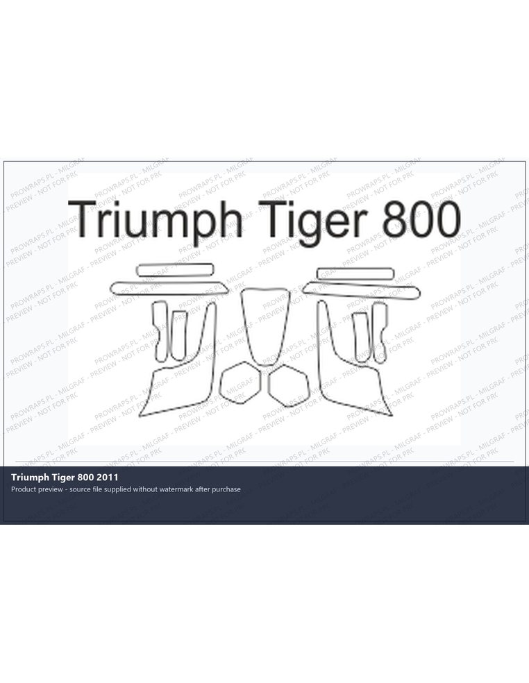 PPF Template - Triumph Tiger 800 2011