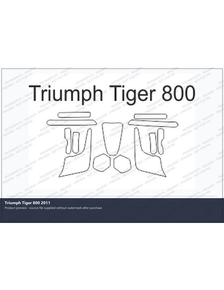 PPF Template - Triumph Tiger 800 2011