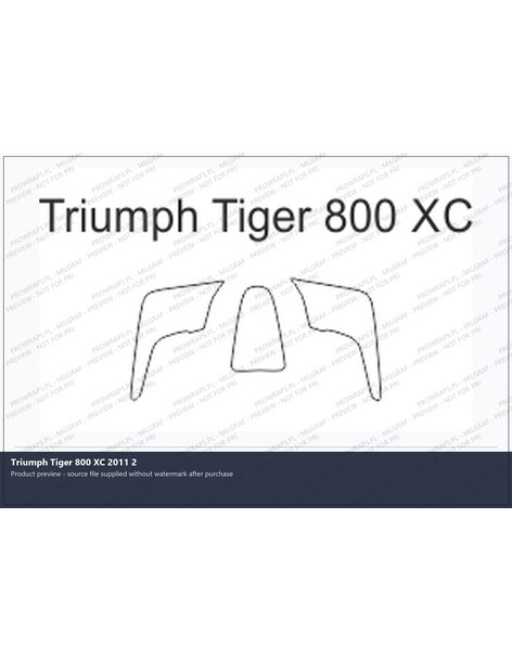 PPF Template - Triumph Tiger 800 XC 2011 2