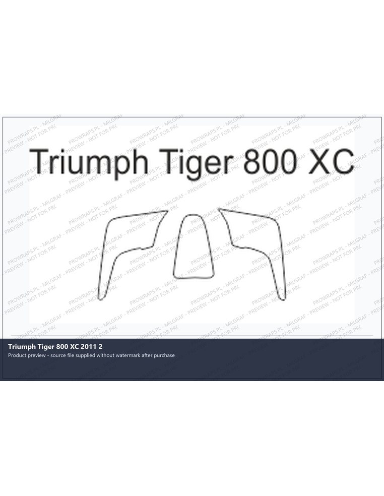 PPF Template - Triumph Tiger 800 XC 2011 2