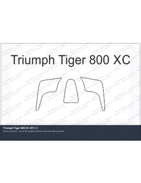 PPF Template - Triumph Tiger 800 XC 2011 2