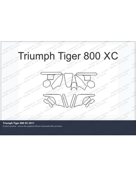 PPF Template - Triumph Tiger 800 XC 2011