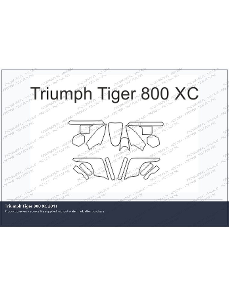 PPF Template - Triumph Tiger 800 XC 2011