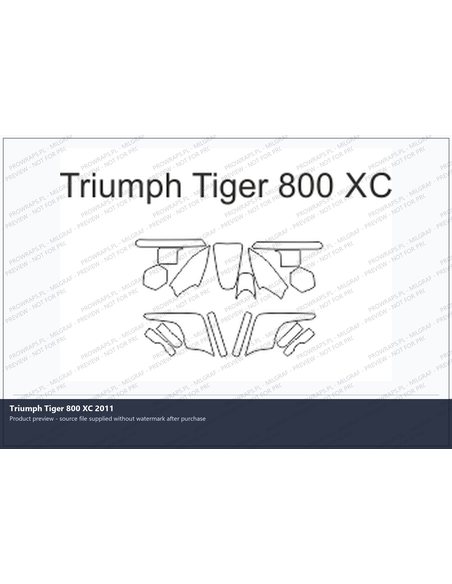 PPF Template - Triumph Tiger 800 XC 2011