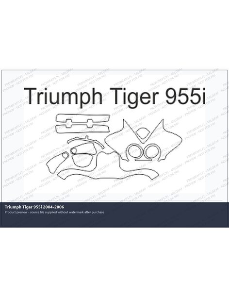 PPF Template - Triumph Tiger 955i 2004-2006