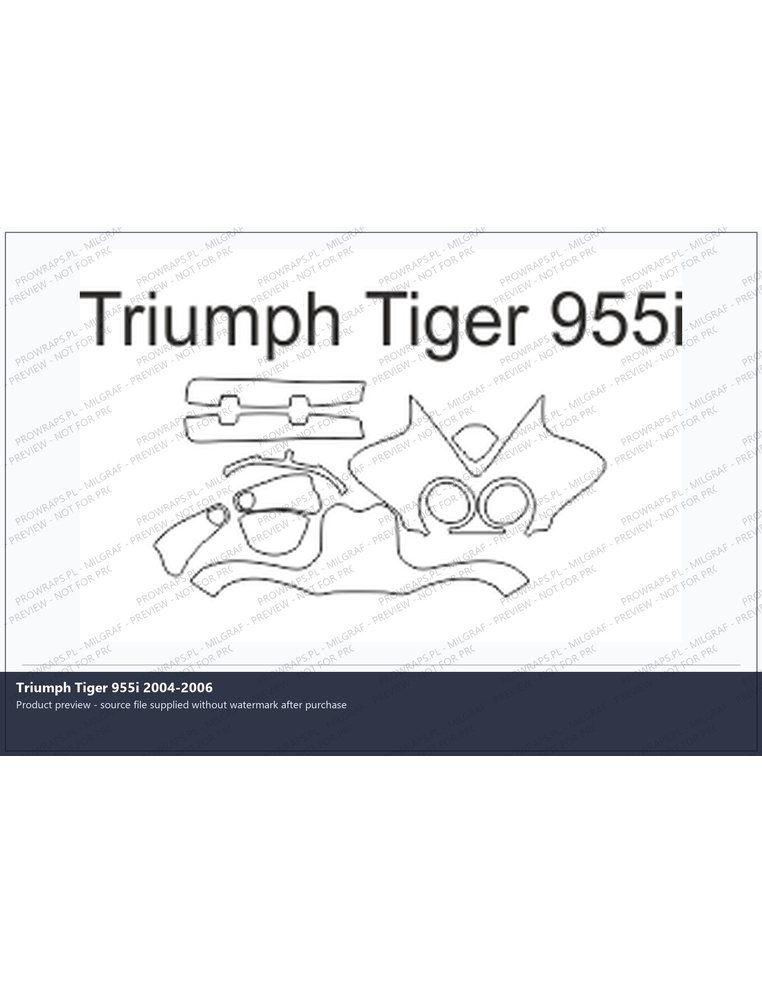 PPF Template - Triumph Tiger 955i 2004-2006