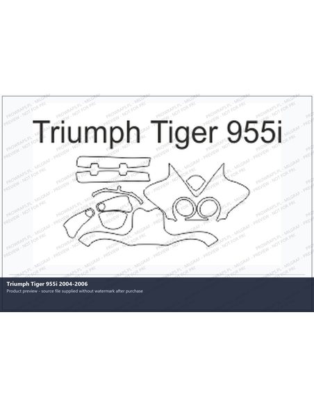 PPF Template - Triumph Tiger 955i 2004-2006