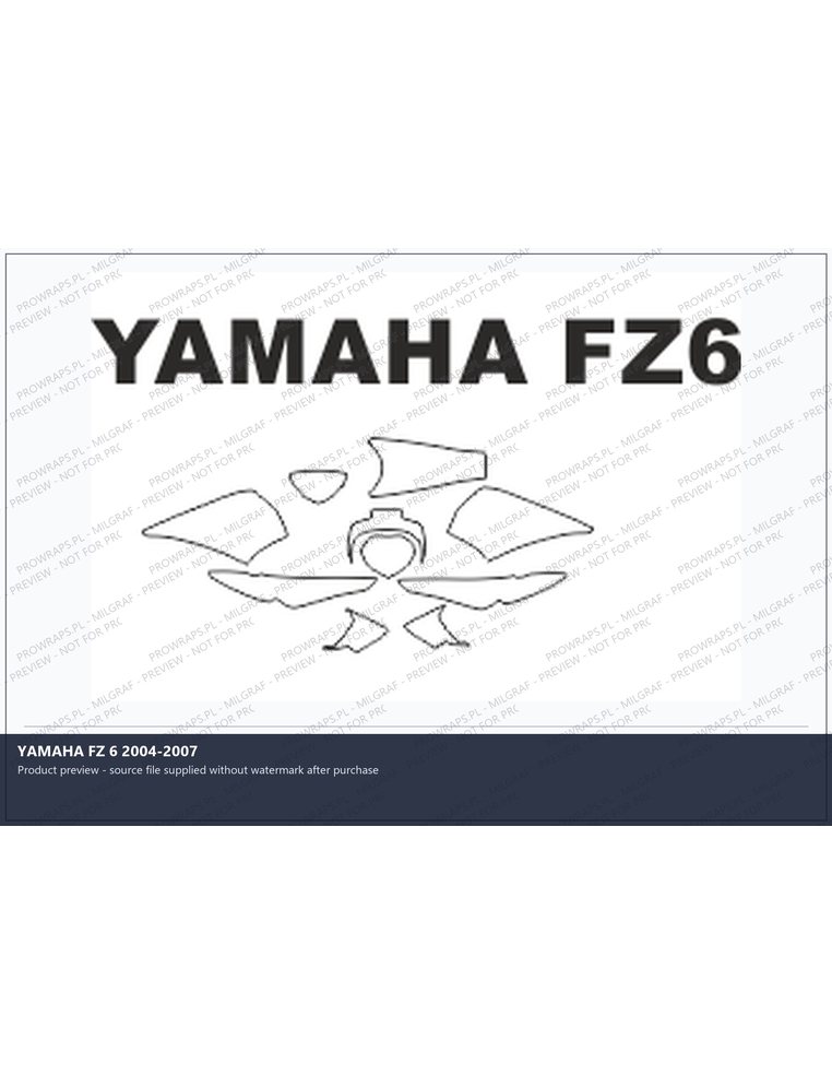 PPF Template - YAMAHA FZ 6 2004-2007