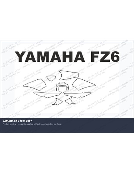 PPF Template - YAMAHA FZ 6 2004-2007