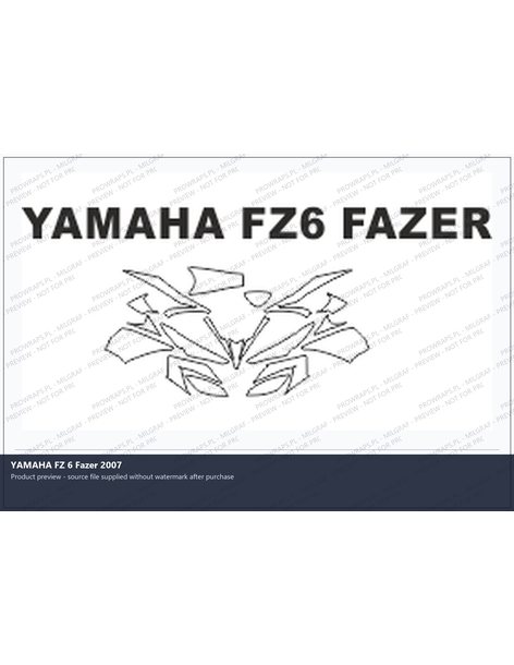 PPF Template - YAMAHA FZ 6 Fazer 2007