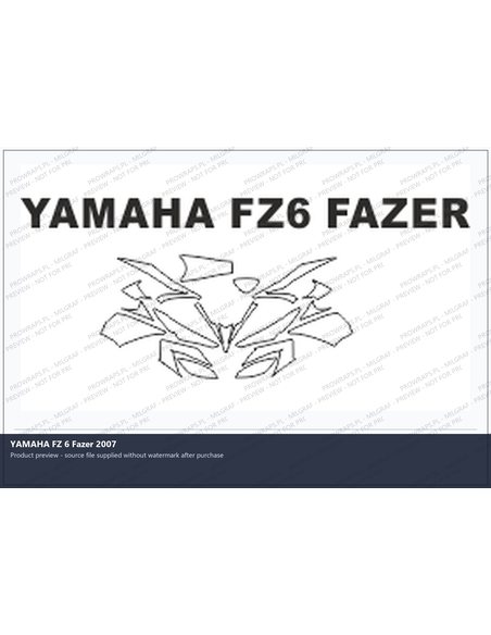 PPF Template - YAMAHA FZ 6 Fazer 2007