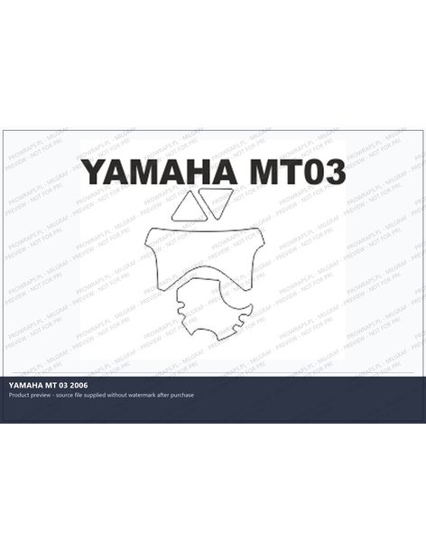 PPF Template - YAMAHA MT 03 2006