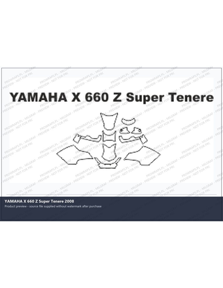 PPF Template - YAMAHA X 660 Z Super Tenere 2008