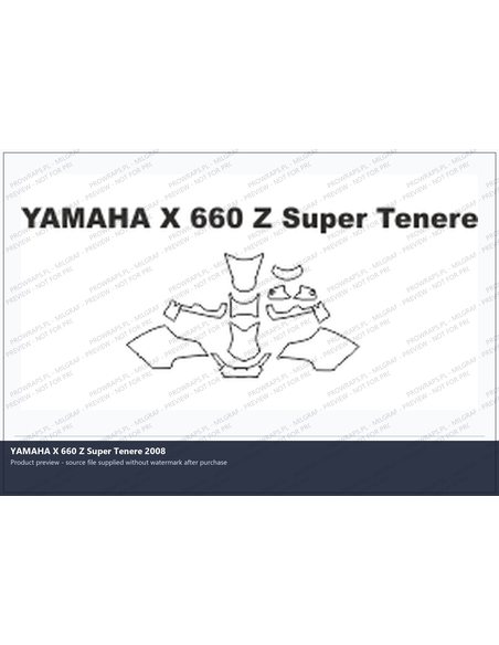 PPF Template - YAMAHA X 660 Z Super Tenere 2008