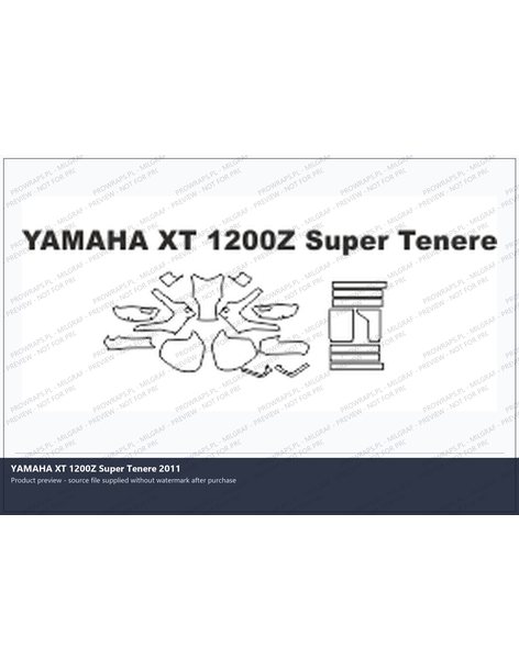 PPF Template - YAMAHA XT 1200Z Super Tenere 2011