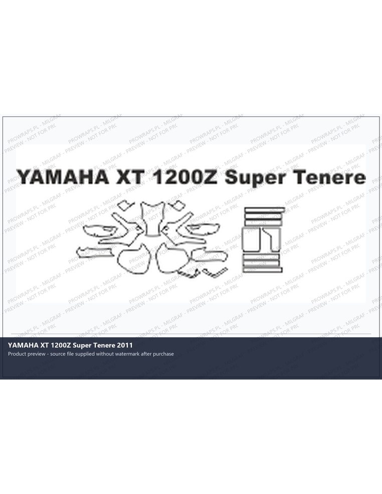 PPF Template - YAMAHA XT 1200Z Super Tenere 2011