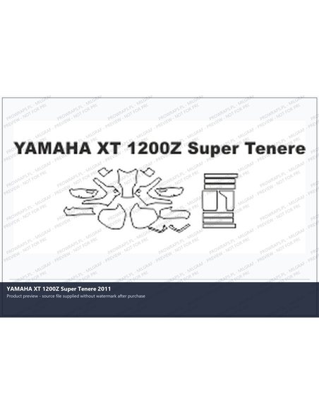 PPF Template - YAMAHA XT 1200Z Super Tenere 2011