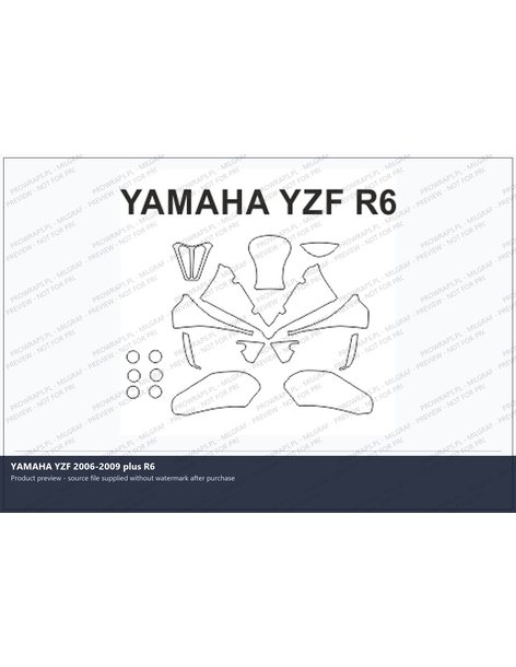 PPF Template - YAMAHA YZF 2006-2009 plus R6