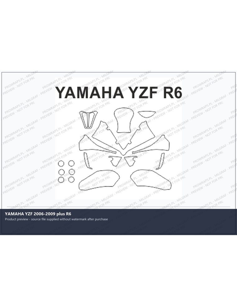 PPF Template - YAMAHA YZF 2006-2009 plus R6