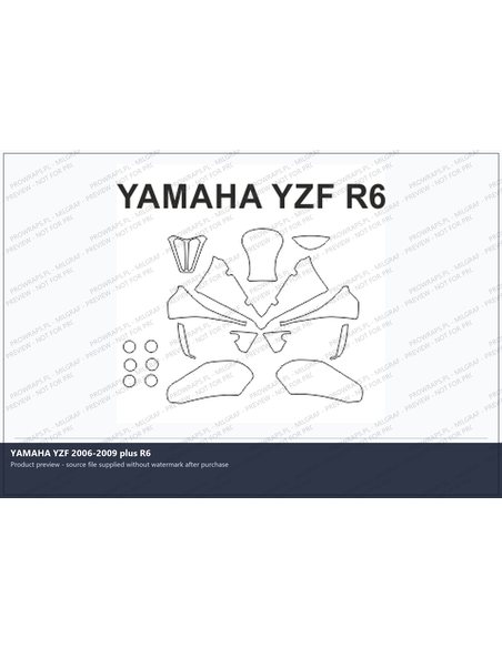 PPF Template - YAMAHA YZF 2006-2009 plus R6