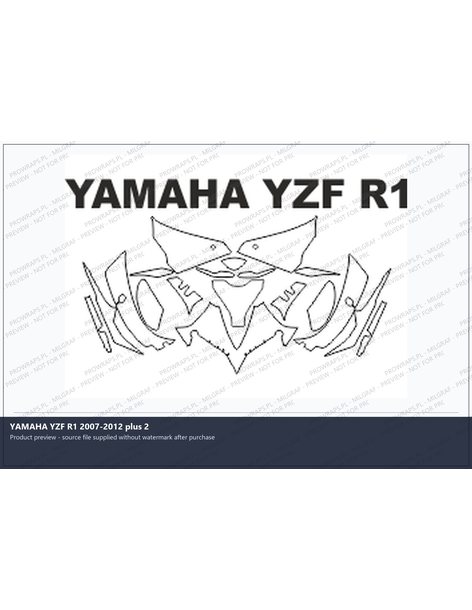 PPF Template - YAMAHA YZF R1 2007-2012 plus 2