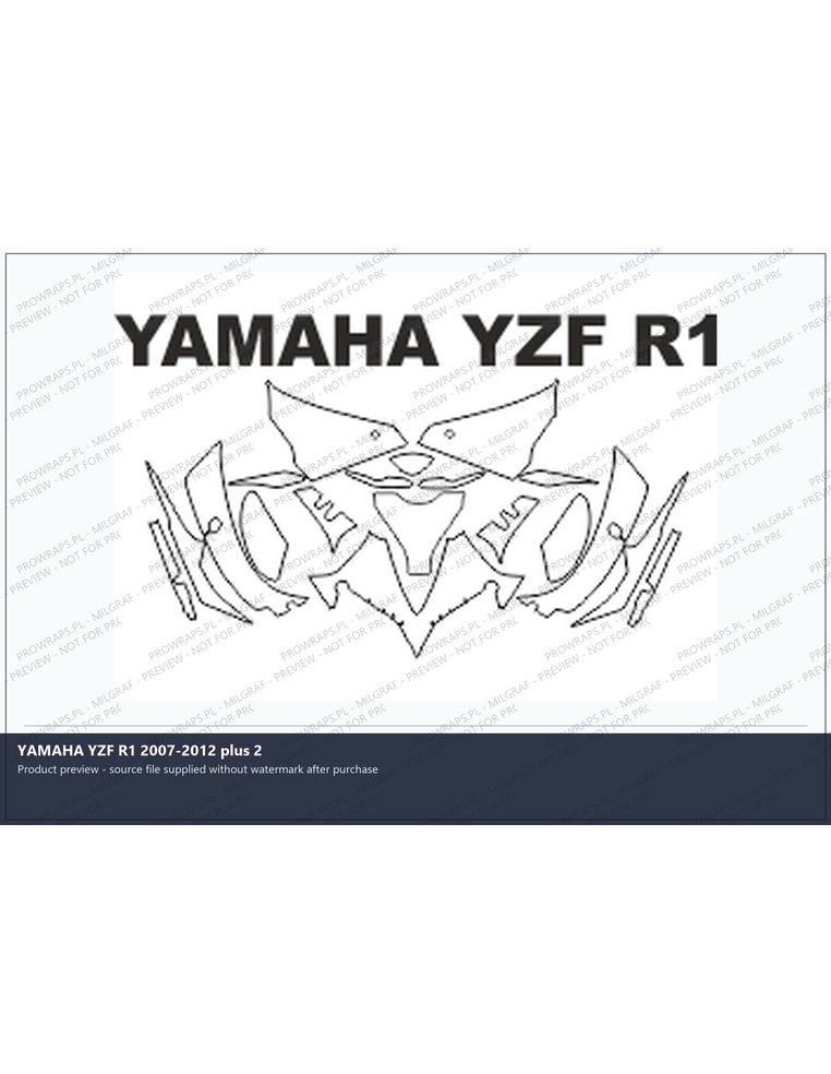 PPF Template - YAMAHA YZF R1 2007-2012 plus 2