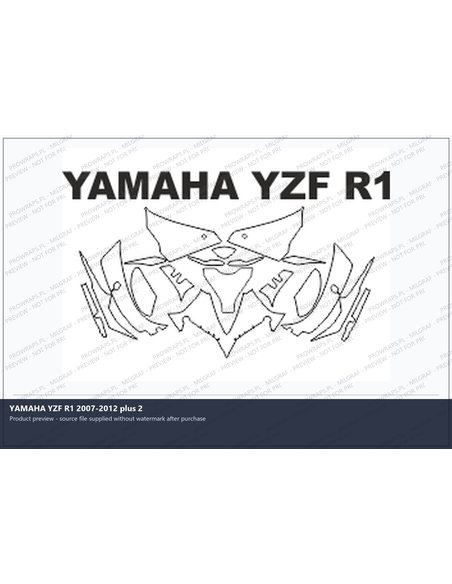 PPF Template - YAMAHA YZF R1 2007-2012 plus 2