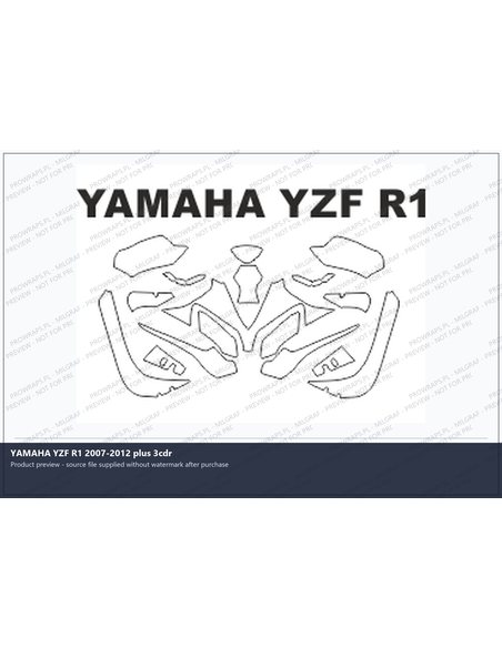 PPF Template - YAMAHA YZF R1 2007-2012 plus 3cdr