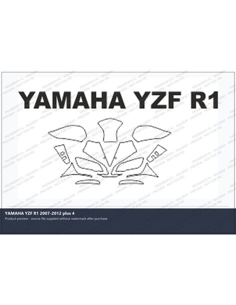 PPF Template - YAMAHA YZF R1 2007-2012 plus 4