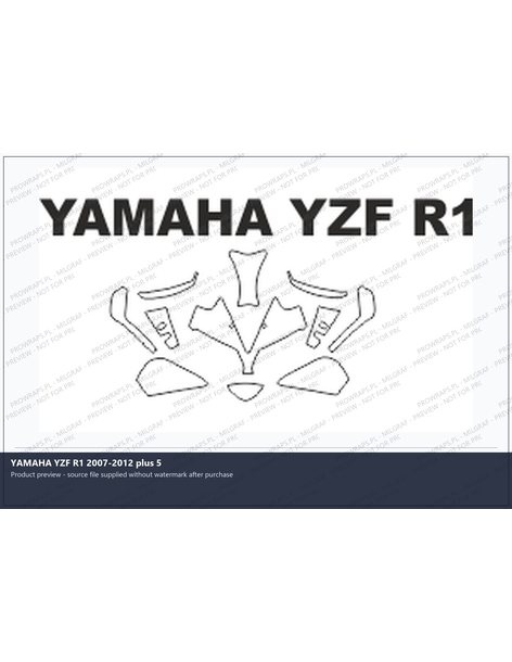 PPF Template - YAMAHA YZF R1 2007-2012 plus 5