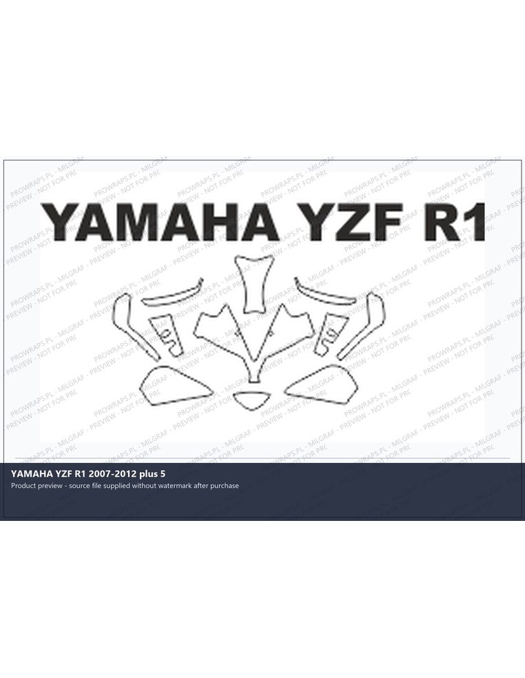 PPF Template - YAMAHA YZF R1 2007-2012 plus 5