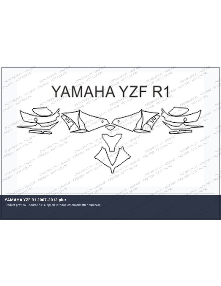 PPF Template - YAMAHA YZF R1 2007-2012 plus
