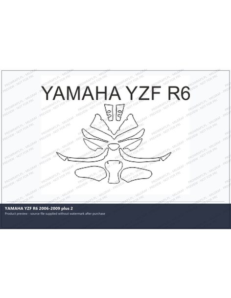 PPF Template - YAMAHA YZF R6 2006-2009 plus 2