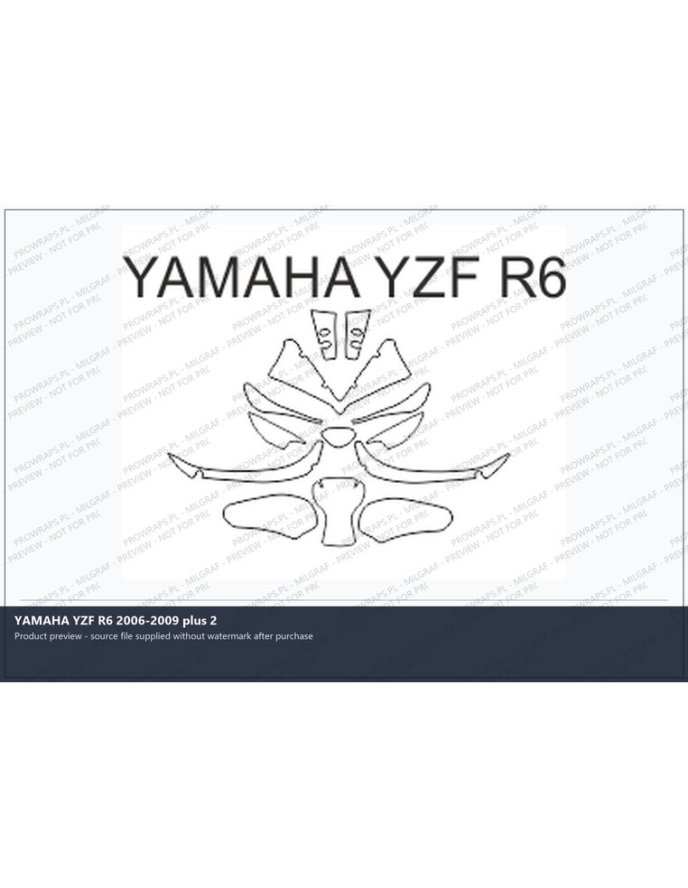 PPF Template - YAMAHA YZF R6 2006-2009 plus 2