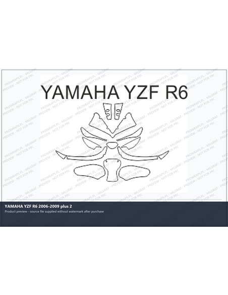 PPF Template - YAMAHA YZF R6 2006-2009 plus 2