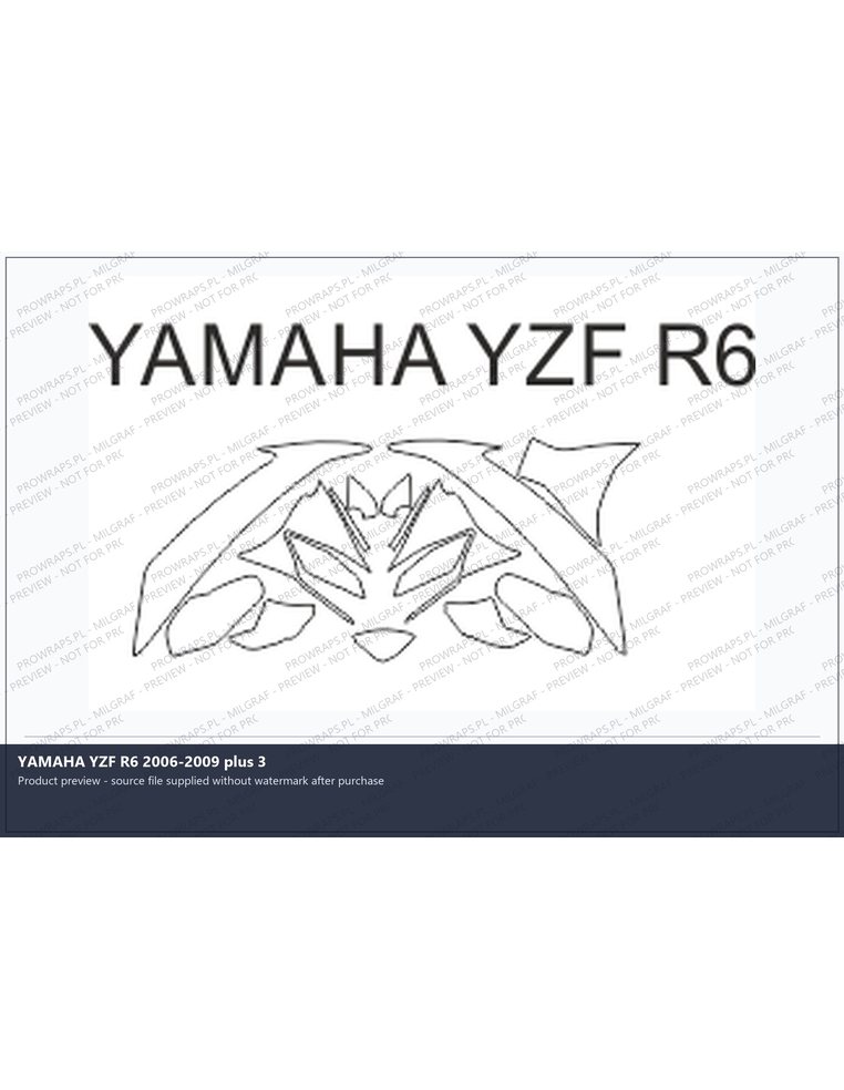 PPF Template - YAMAHA YZF R6 2006-2009 plus 3