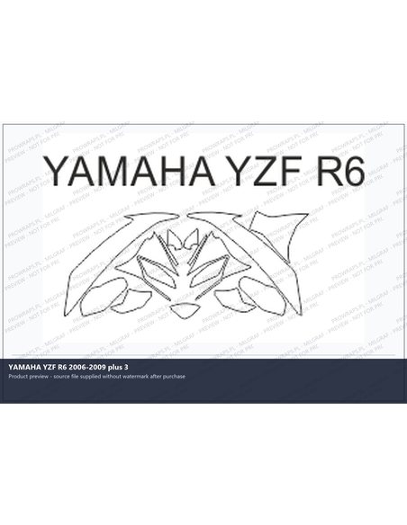 PPF Template - YAMAHA YZF R6 2006-2009 plus 3